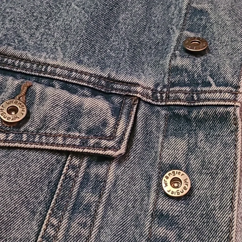 Wrangler HERO Men's Classic Blue Denim Jean Jacket Size Large - Picture 3 of 8